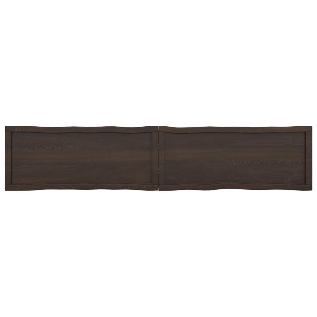 furnicato 200x40x(2-6) Massivholz Behandelt cm St) (1 Baumkante Tischplatte