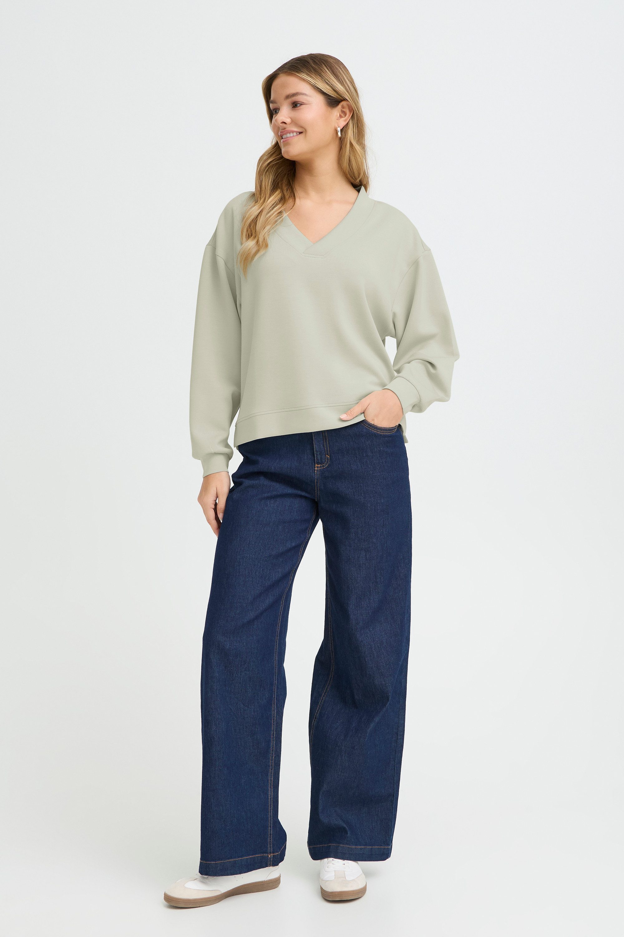 fransa Fleecepullover Sweatshirt FRAURORA