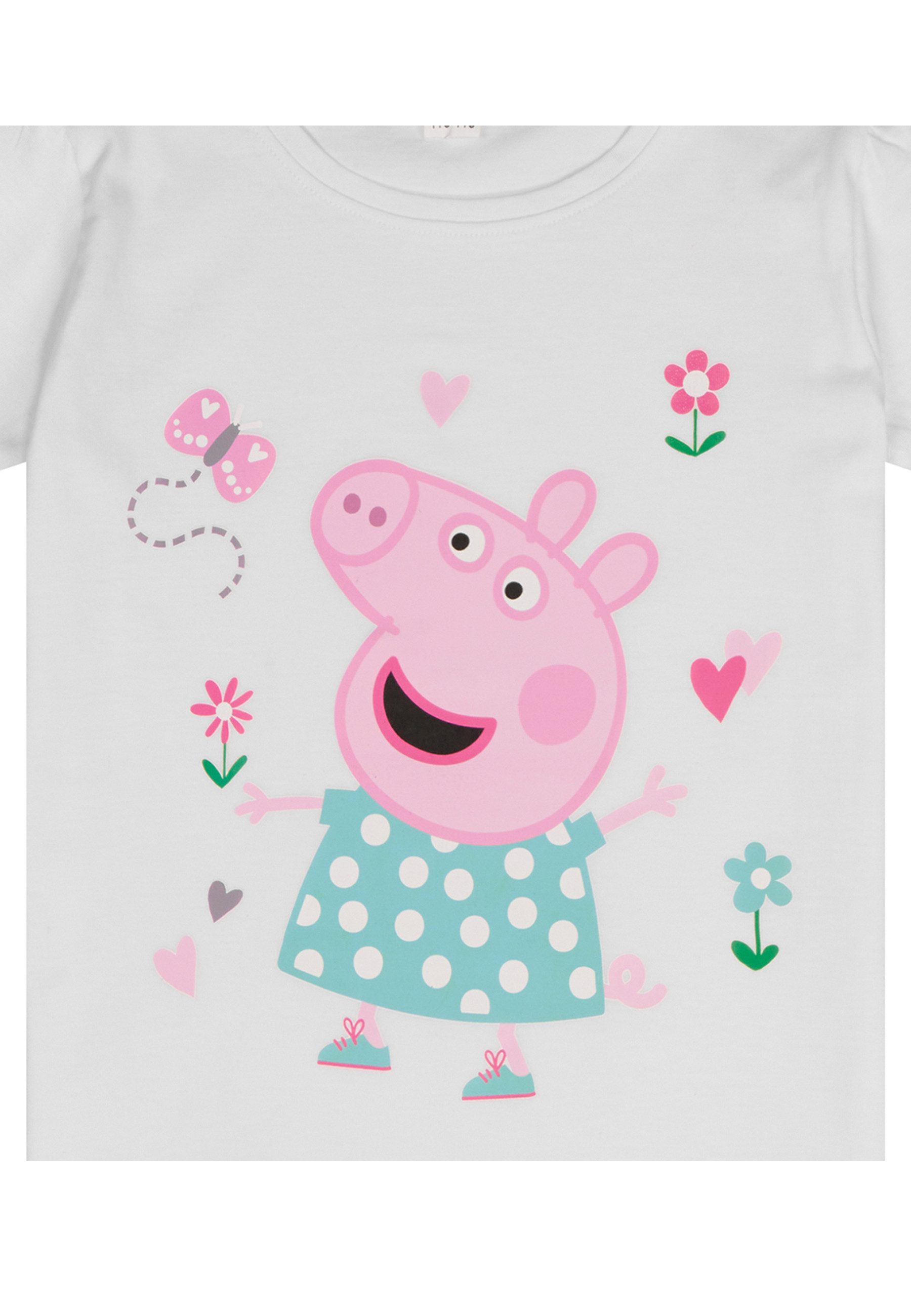 Peppa Pig T-Shirt Peppa Wutz Mädchen Kurzarm-Shirt Oberteil