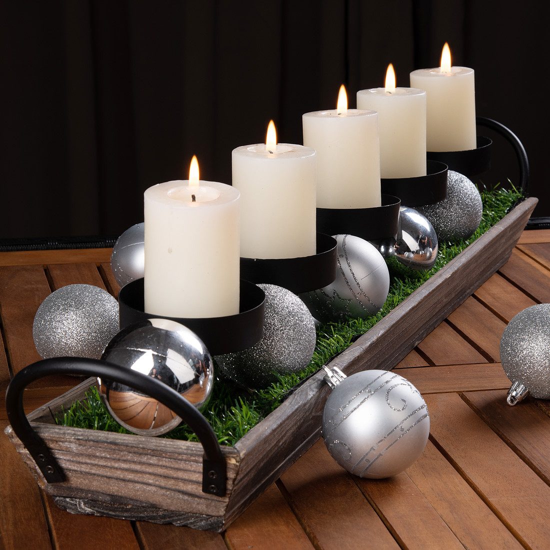 Casaria Weihnachtsbaumkugel (24 St), Christbaumkugeln 24 tlg 6cm matt glänzend glitzernd Christbaumschmuck