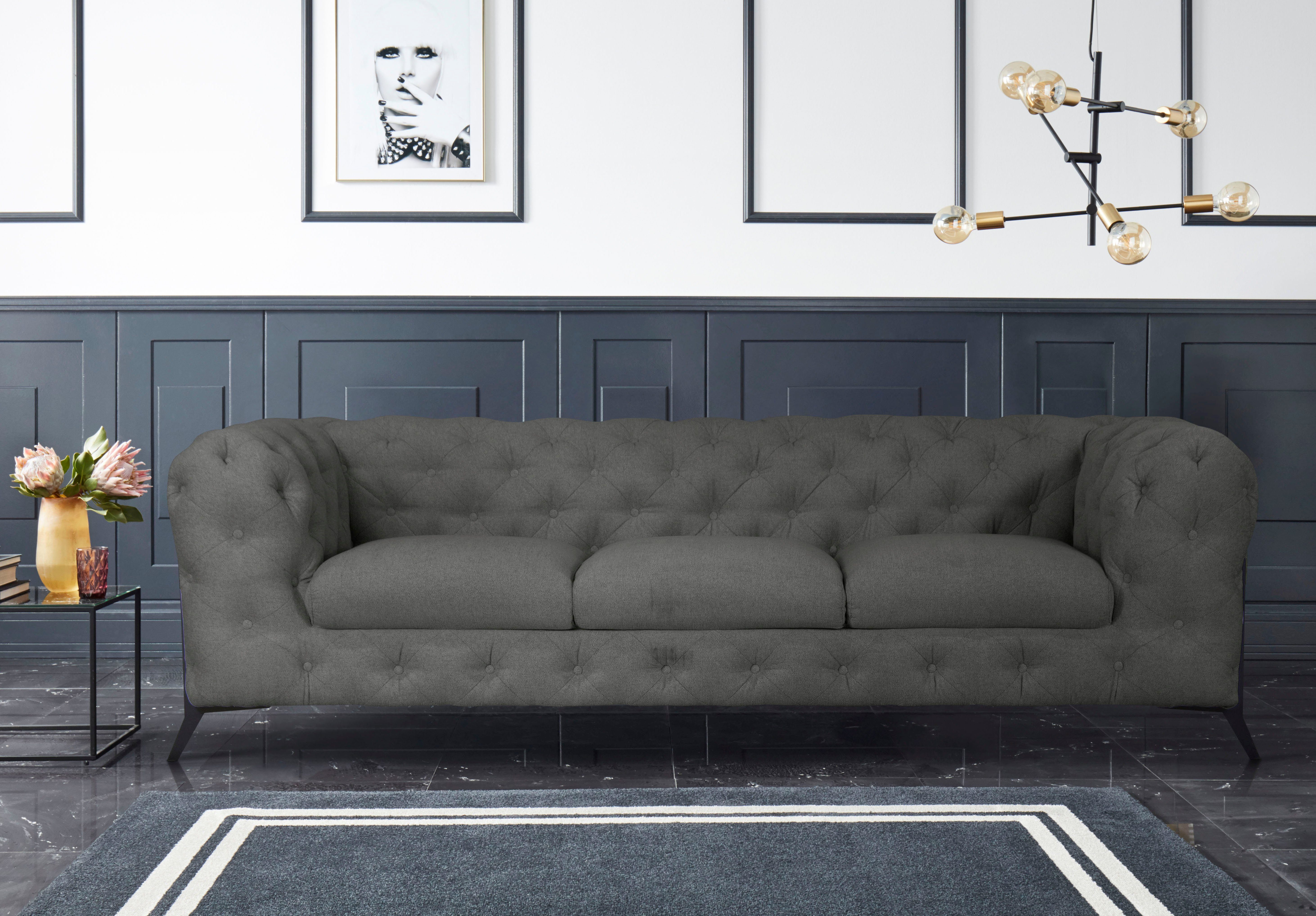 Leonique Chesterfield-Sofa Amaury, aufwändige Knopfheftung, moderne günstig online kaufen