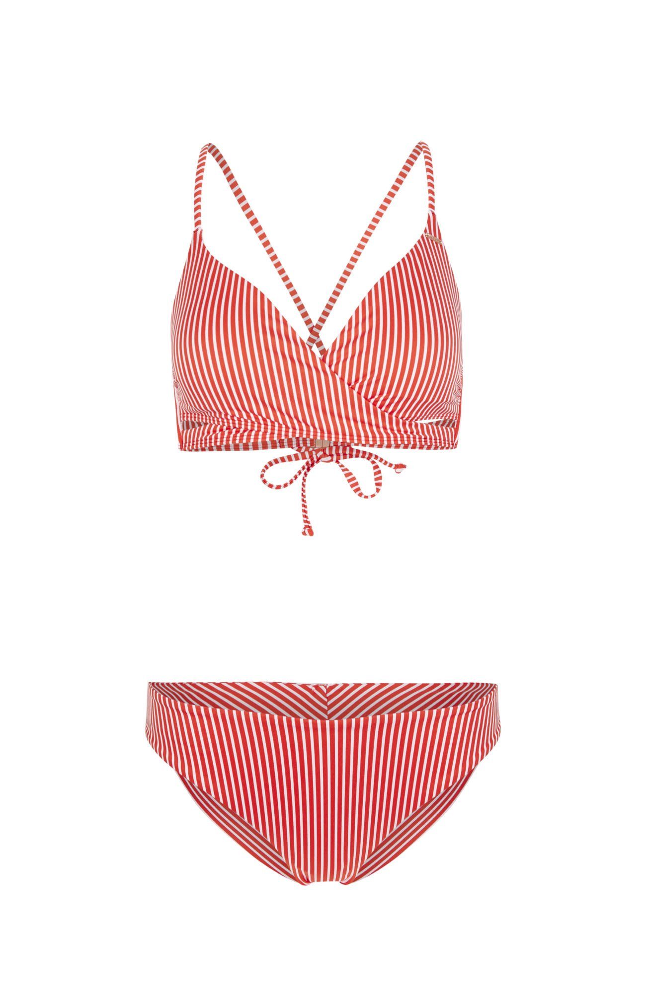 O'Neill Bügel-Bikini Oneill W Baay Maoi Bikini Damen Bikini-Set Red Simple Stripe