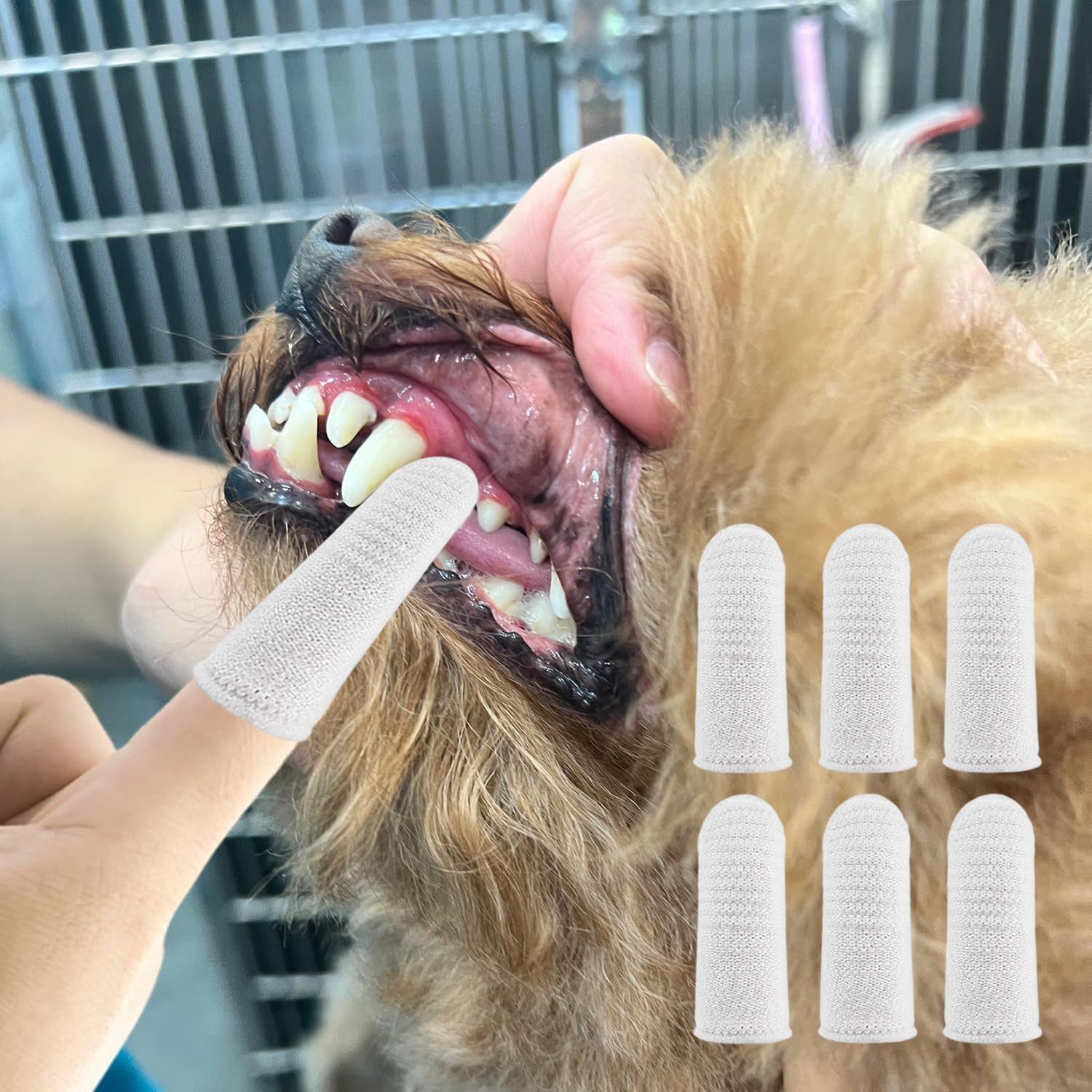 FELIXLEO Tier-Fingerzahnbürste Hundezahnbürste Fingerzahnbürste Set für Hunde und Katzen