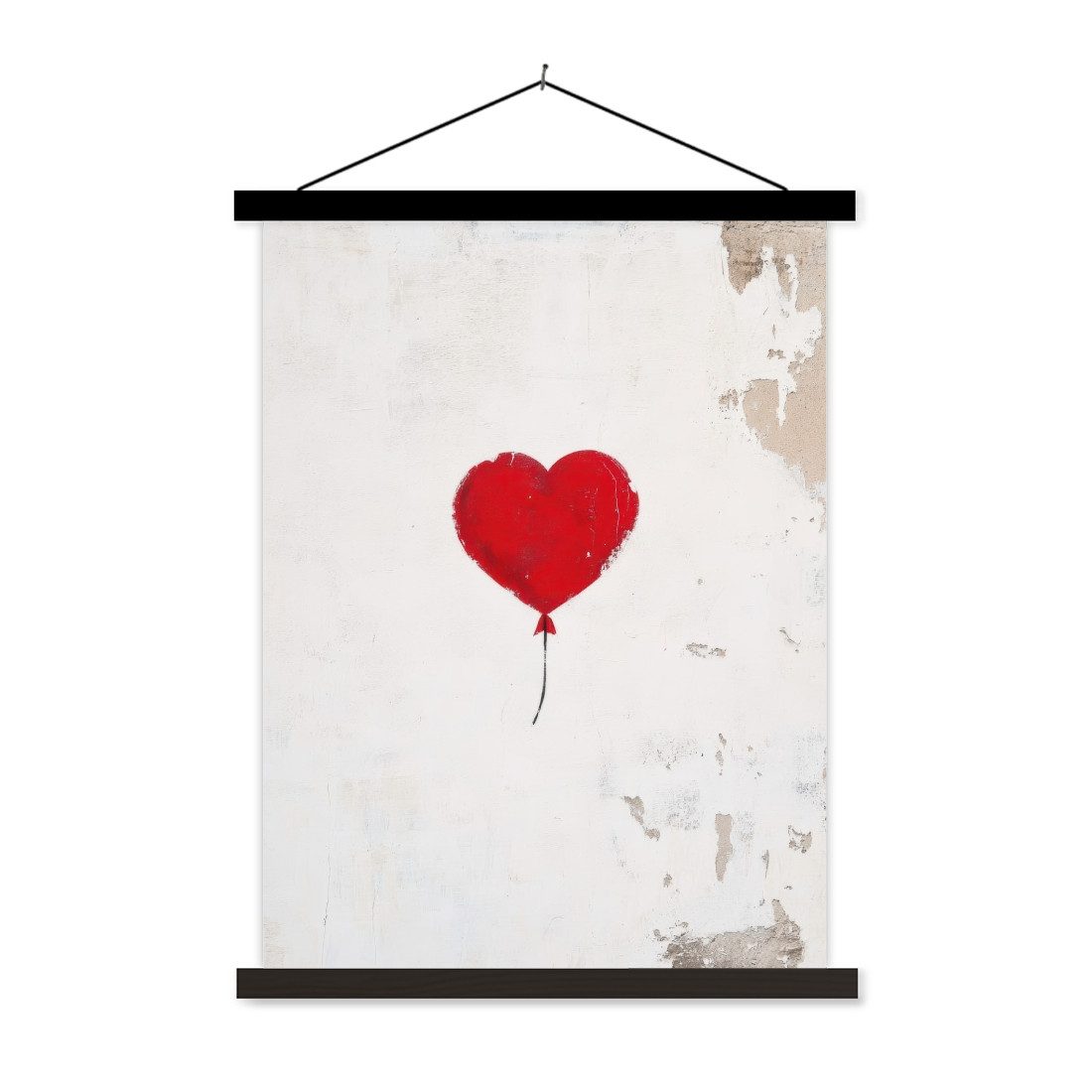 Poster Ballon - Rot - Herz