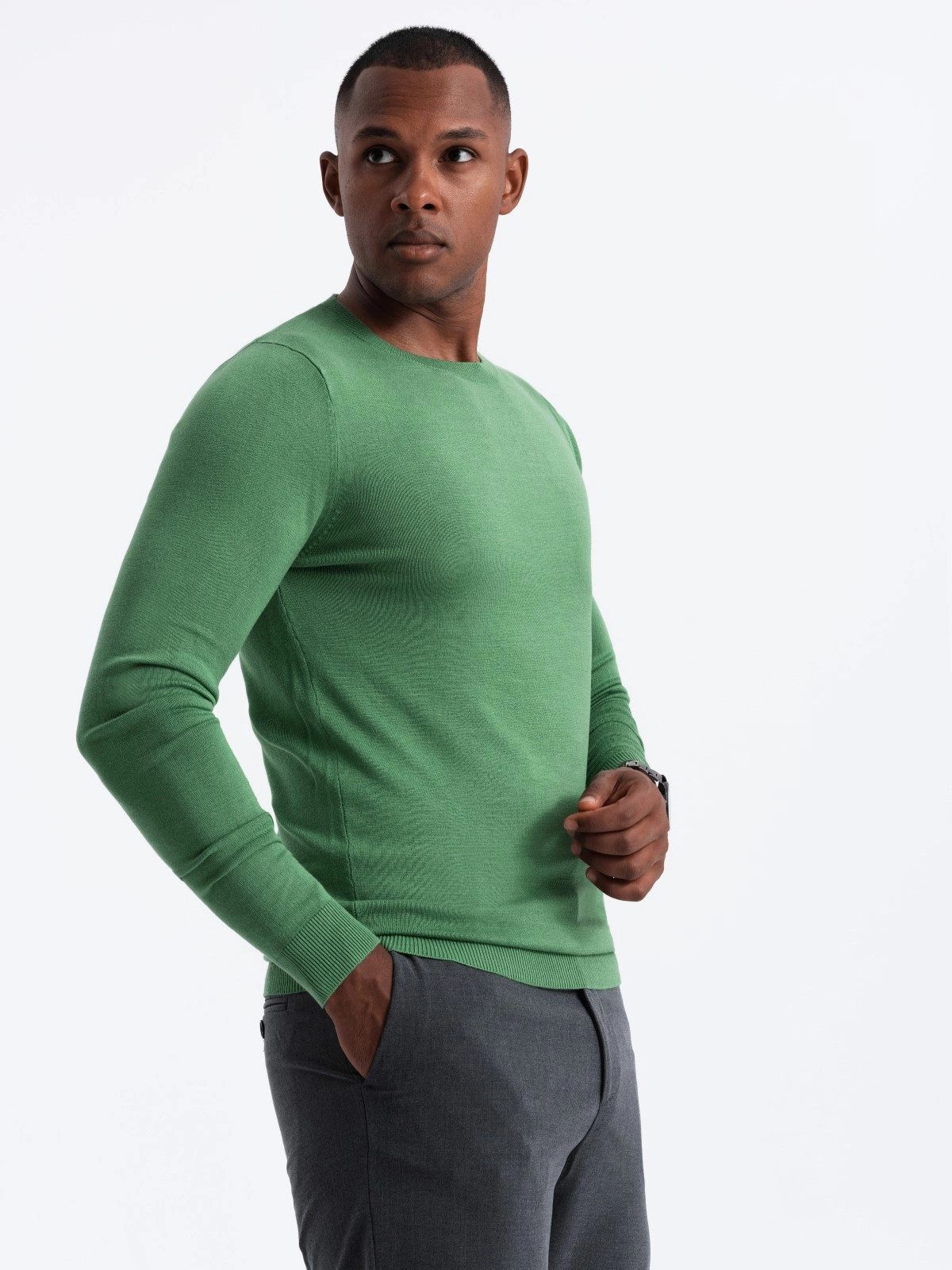 OMBRE Rundhalspullover Klassischer Herrenpullover mit Rundhalsausschnitt günstig online kaufen
