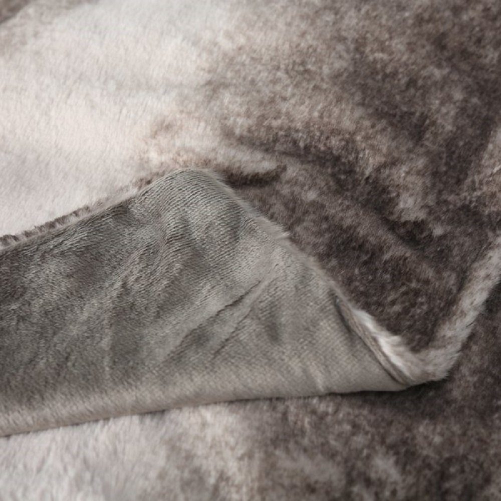 Wohndecke Kuscheldecke Kaninchenfell-Imitat Rückseite Samt Größe 200x150cm, BOLTZE GRUPPE GmbH, Felloptik