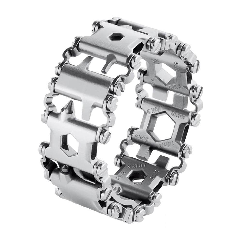 MAVURA Armband »Armband MAVURATools TreadMan Edelstahl Multitool Mann  Armband Werkzeug (29in1) Silbergrau / das perfekte Männer Geschenk!«