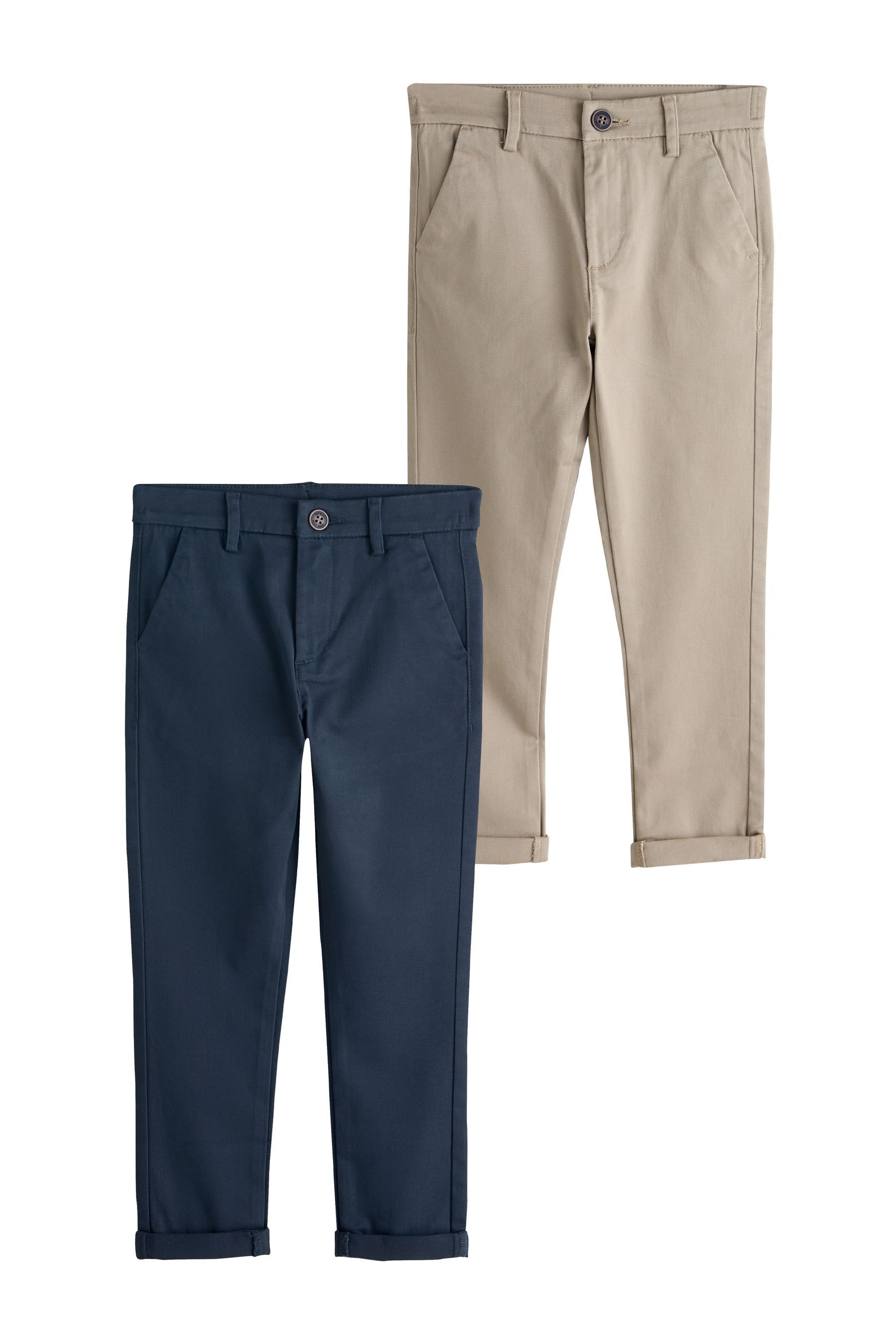 Next Chinohose Chinohose mit Stretch, 2er-Pack (2-tlg)