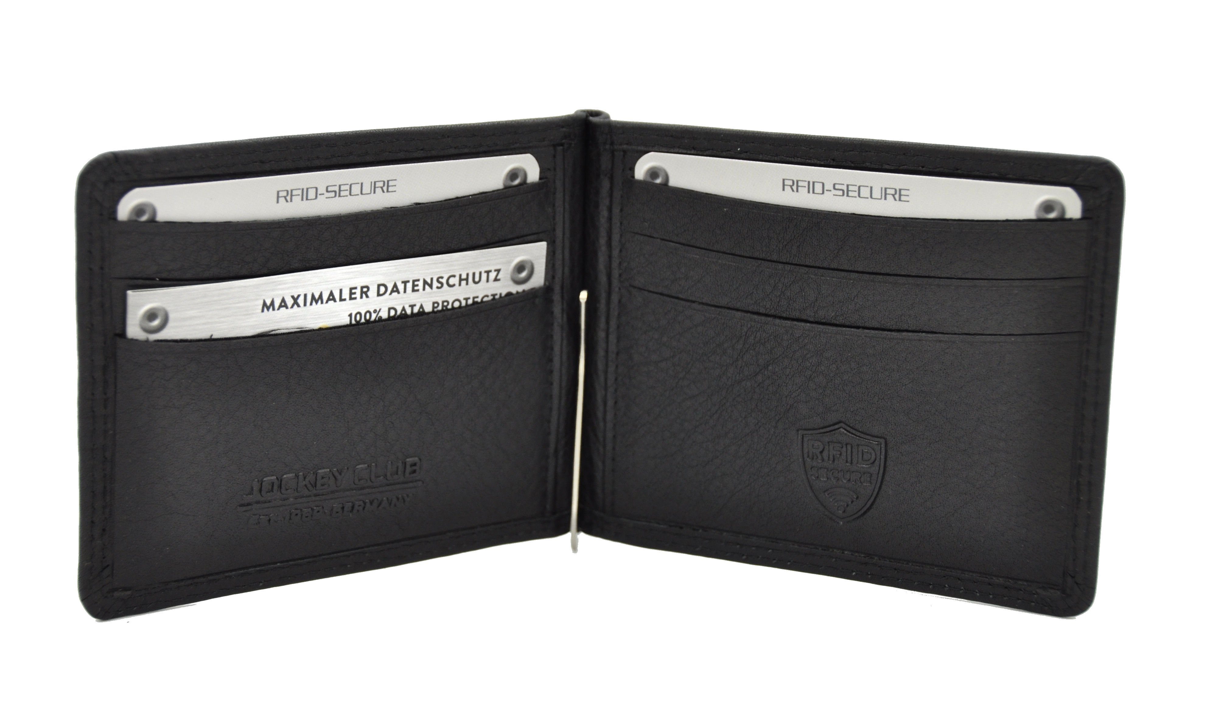 JOCKEY CLUB Geldscheinklammer echt Leder Dollarclip, Kreditkartenetui mit R günstig online kaufen