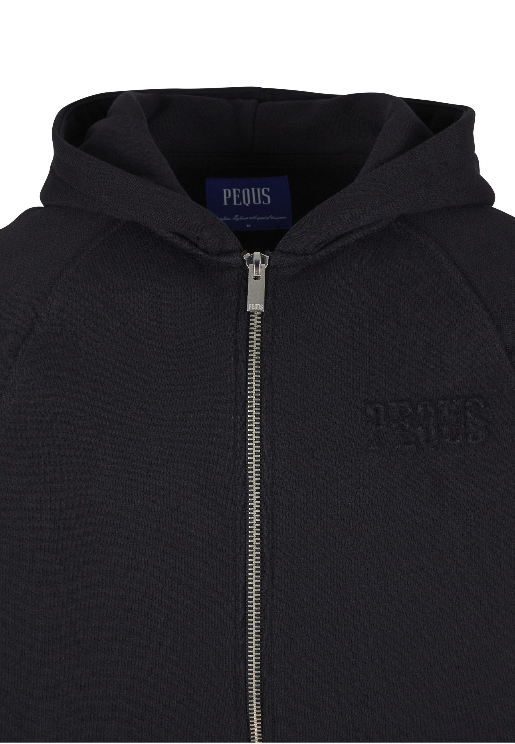 PEQUS Strickpullover PEQUS PEQUS Debossed Logo Zip-Cardigan (1-tlg)