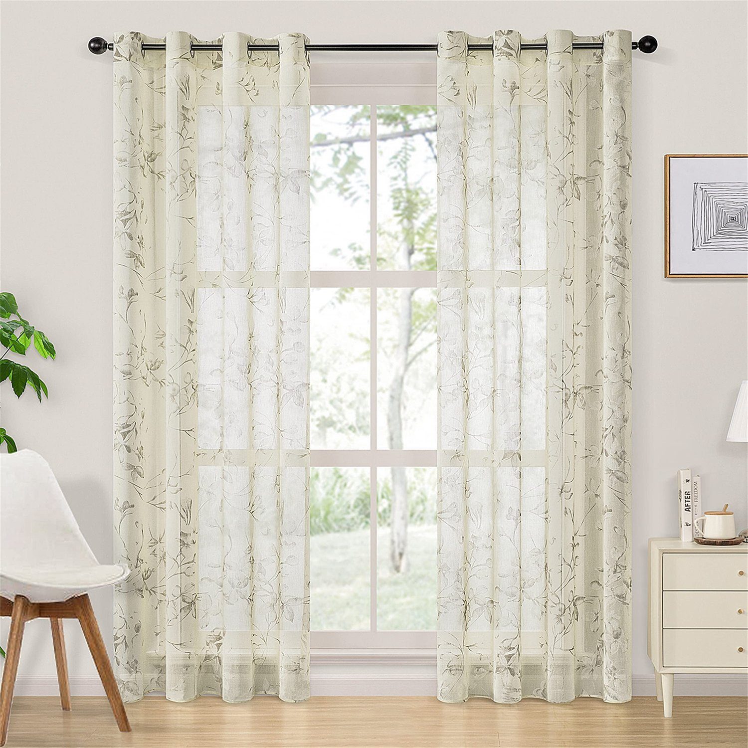 BYSURE Gardine, Ösen (2 St), halbtransparent, günstig online kaufen