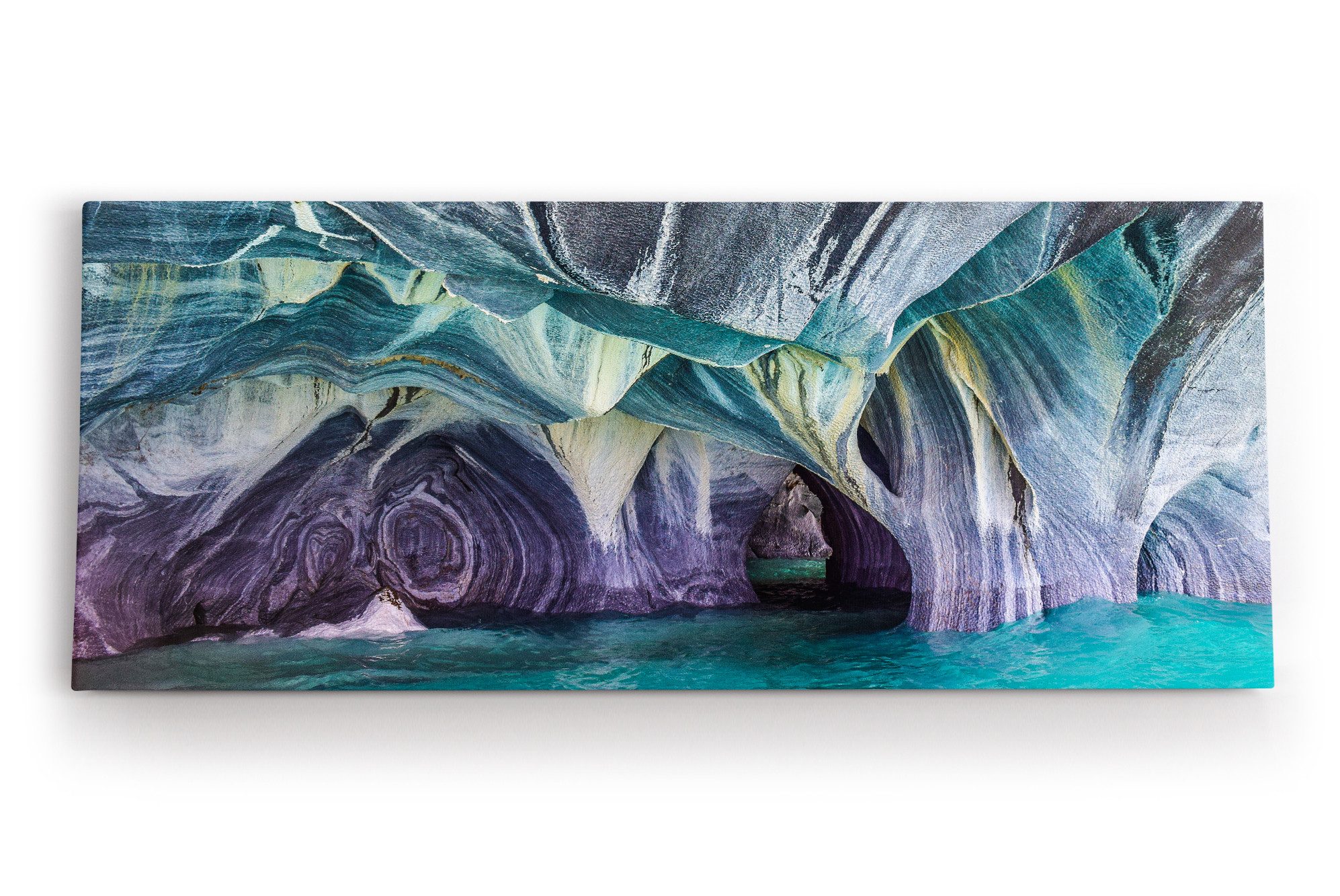 Leinwandbild Catedral de Marmol Kalksteinküste Chile Grotte Steinformation