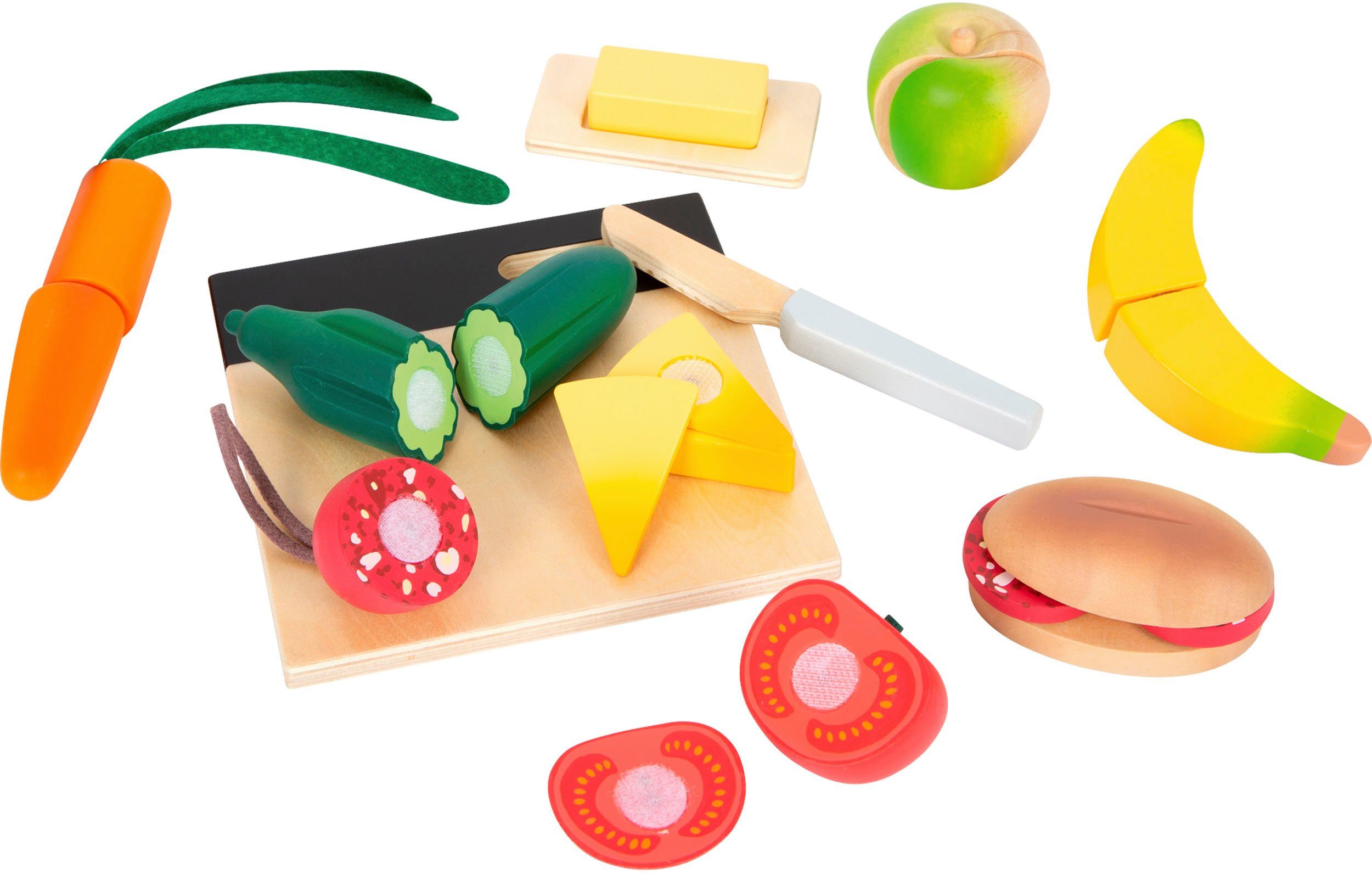 Small Foot Spiellebensmittel Schneide-Set Mittagessen „fresh"