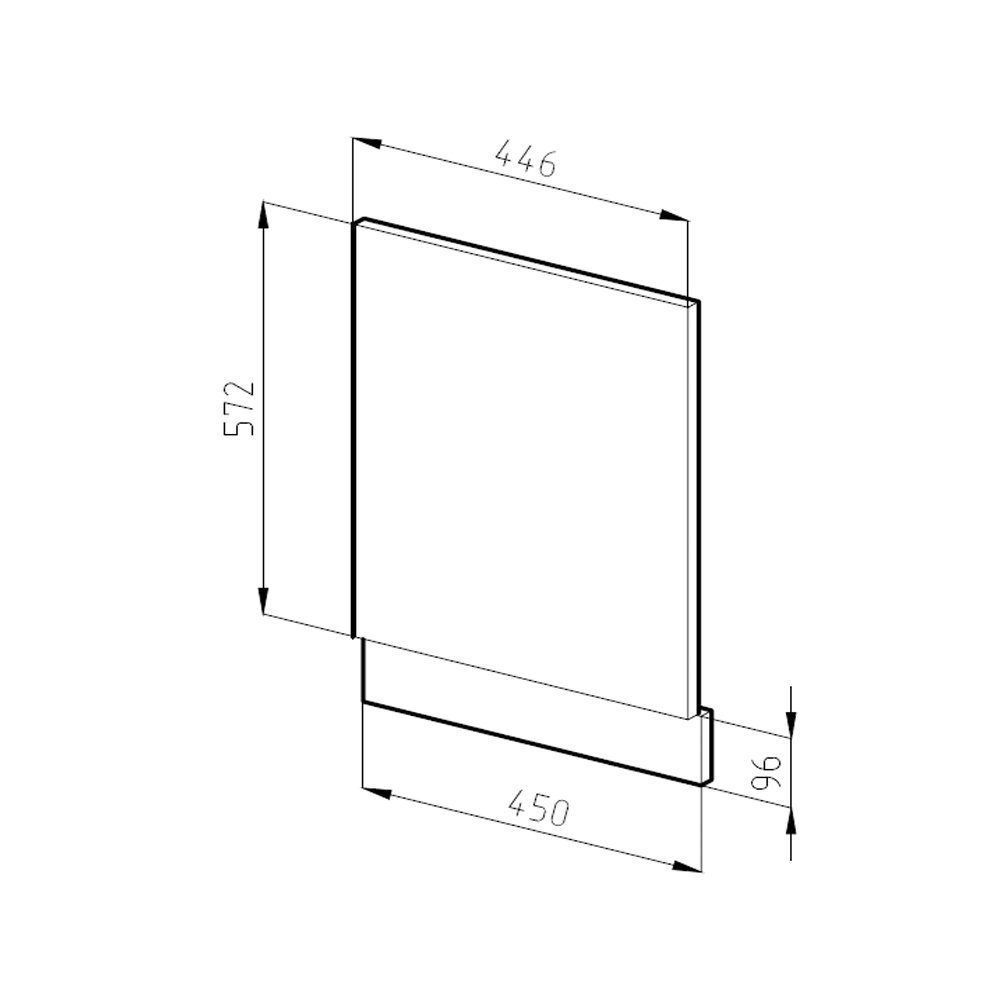 Vicco Frontblende R-Line, Weiß Landhaus/Weiß, 45 cm ohne Arbeitsplatte (1 St)