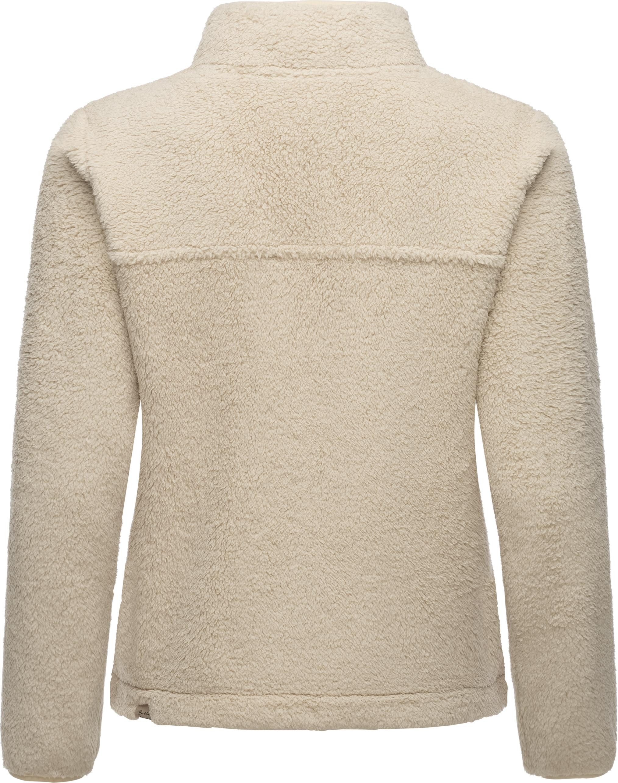 Ragwear Plüschjacke Alaris Kuschelige Fleecejacke mit Brusttasche