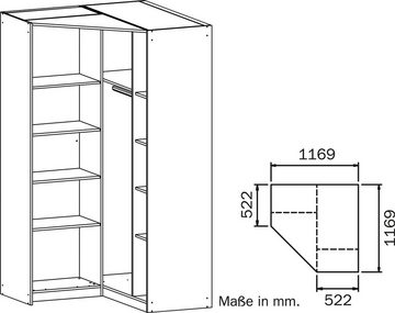 rauch Eckkleiderschrank Bremen mit 8 Einlegeböden