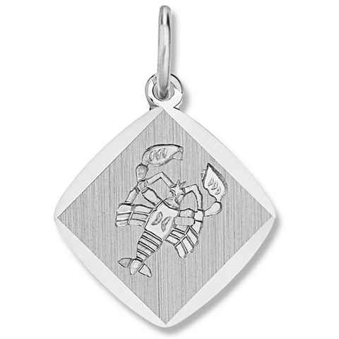 ONE ELEMENT Kette mit Anhänger Krebs Sternzeichen Anhänger aus 925 Silber, Schmuckset - Set mit verstellbarer Halskette