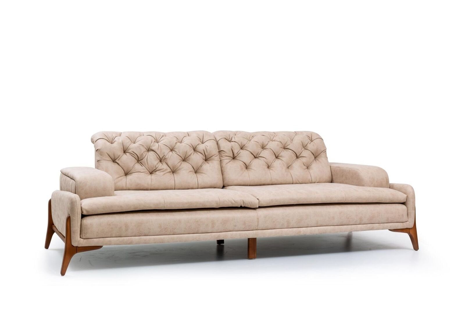 JVmoebel 3-Sitzer Sofa Beige cm Wohnzimmer Beige, 3 Stil 240 in - 1 Europa Designer Farbe Sitzer Made Teile