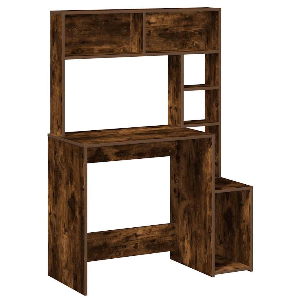 vidaXL Schreibtisch Schreibtisch mit Regal Räuchereiche günstig online kaufen
