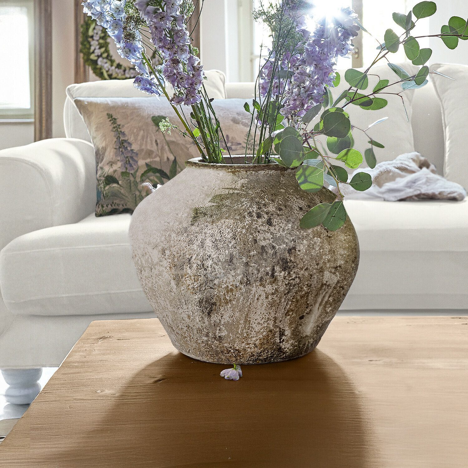 Mirabeau Tischvase Vase Champs antikgrau
