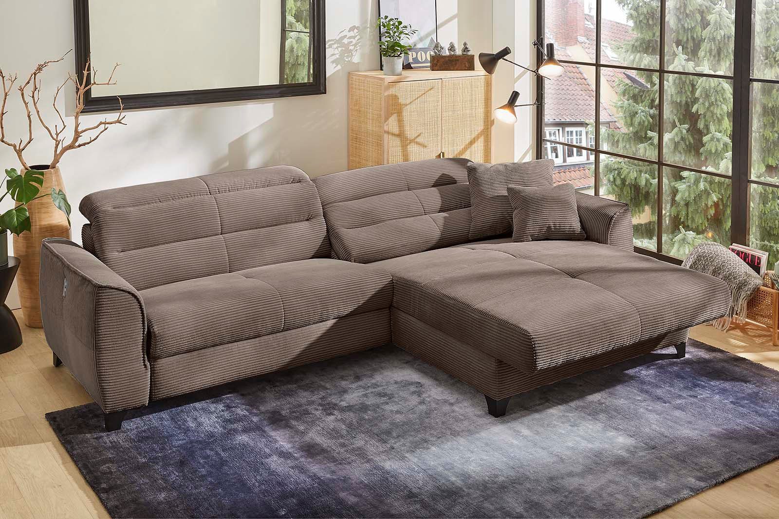 Relaxfunktionen Gruppe Jockenhöfer Ecksofa Double mit breiten, One, elektromotorischen 2x 120cm