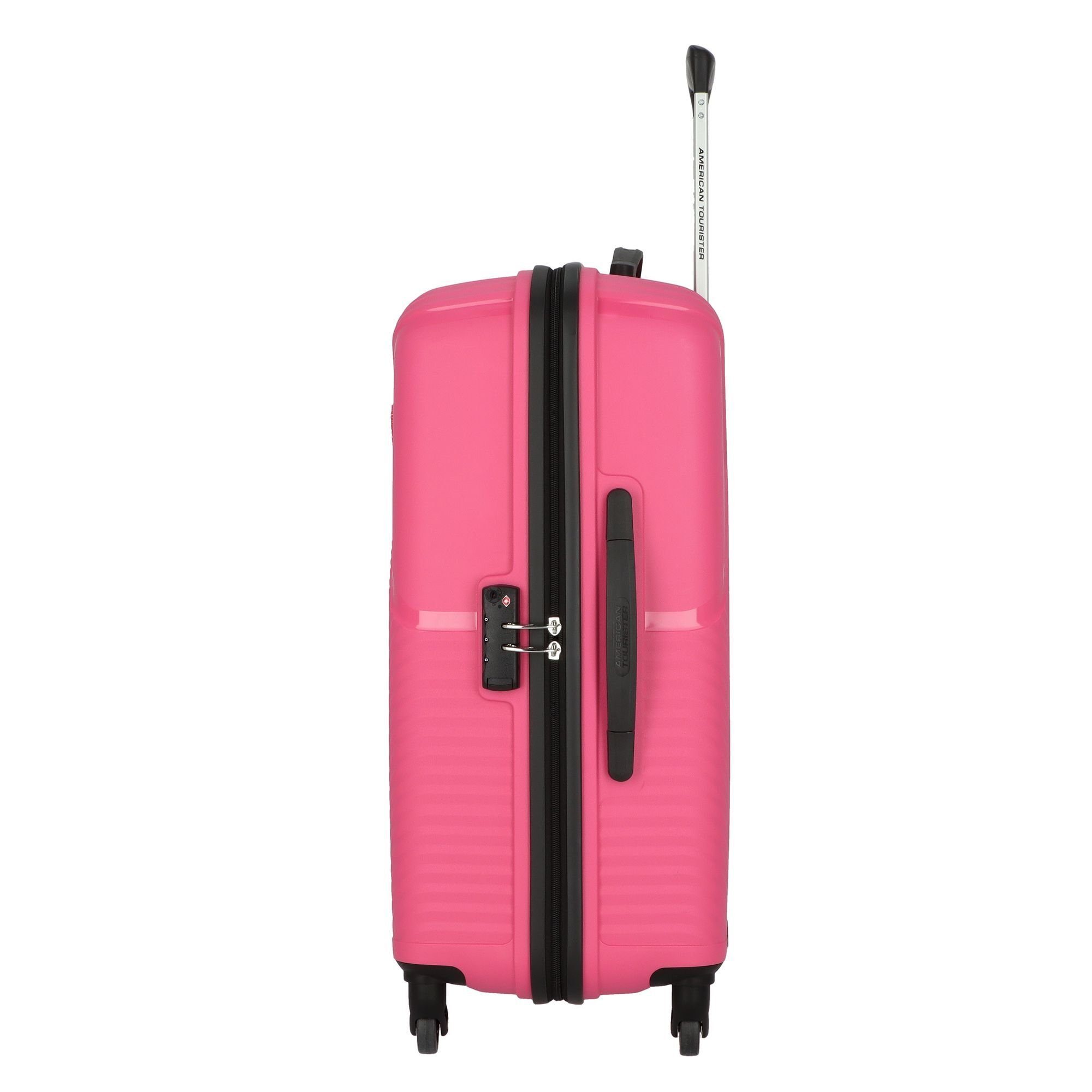Tourister® American 4 zakk, at pink Polypropylen Hartschalen-Trolley Rollen,