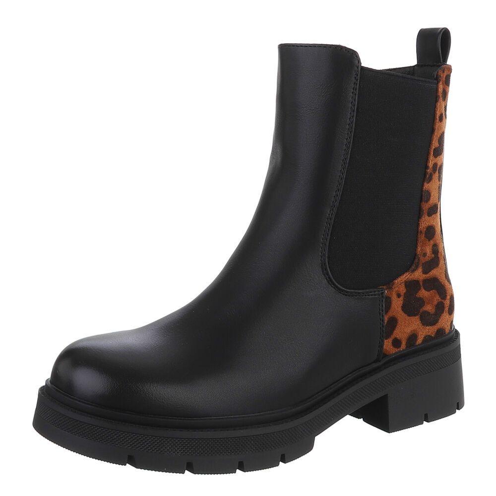 Ital-Design Stylische Chelsea-Boots mit elastischen Einsätzen für Damen Pla günstig online kaufen