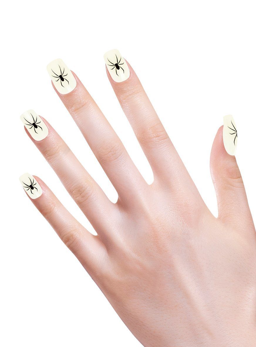 Aufkleben Kunstfingernägel Künstliche zum Spinnen Glow-in-the-dark-Fingernägel Widdmann Fingernägel,
