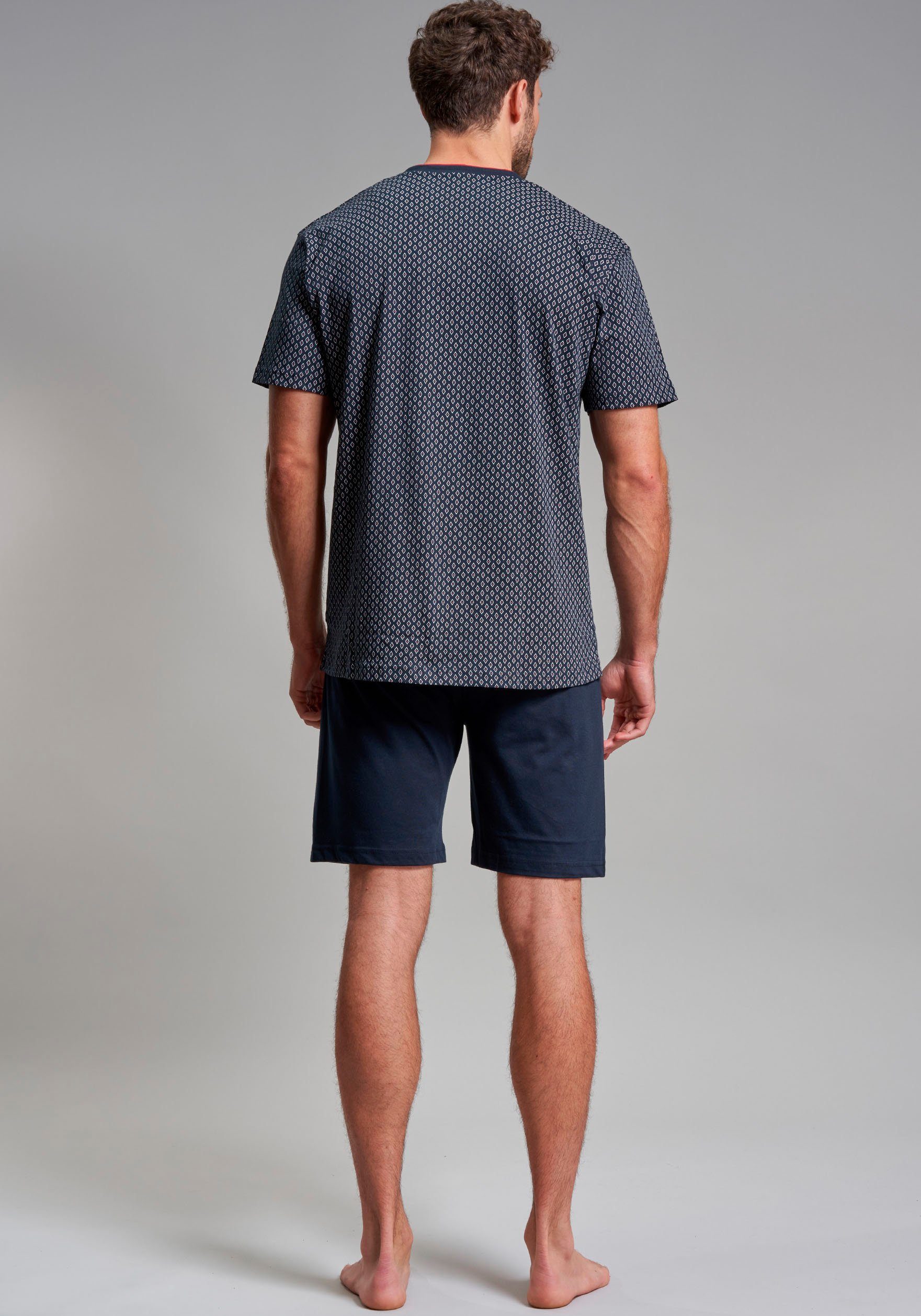 GÖTZBURG Shorty Manhattan (2 tlg) Kurzarm, V-Ausschnitt, kurze Hose, Baumwolle, weich