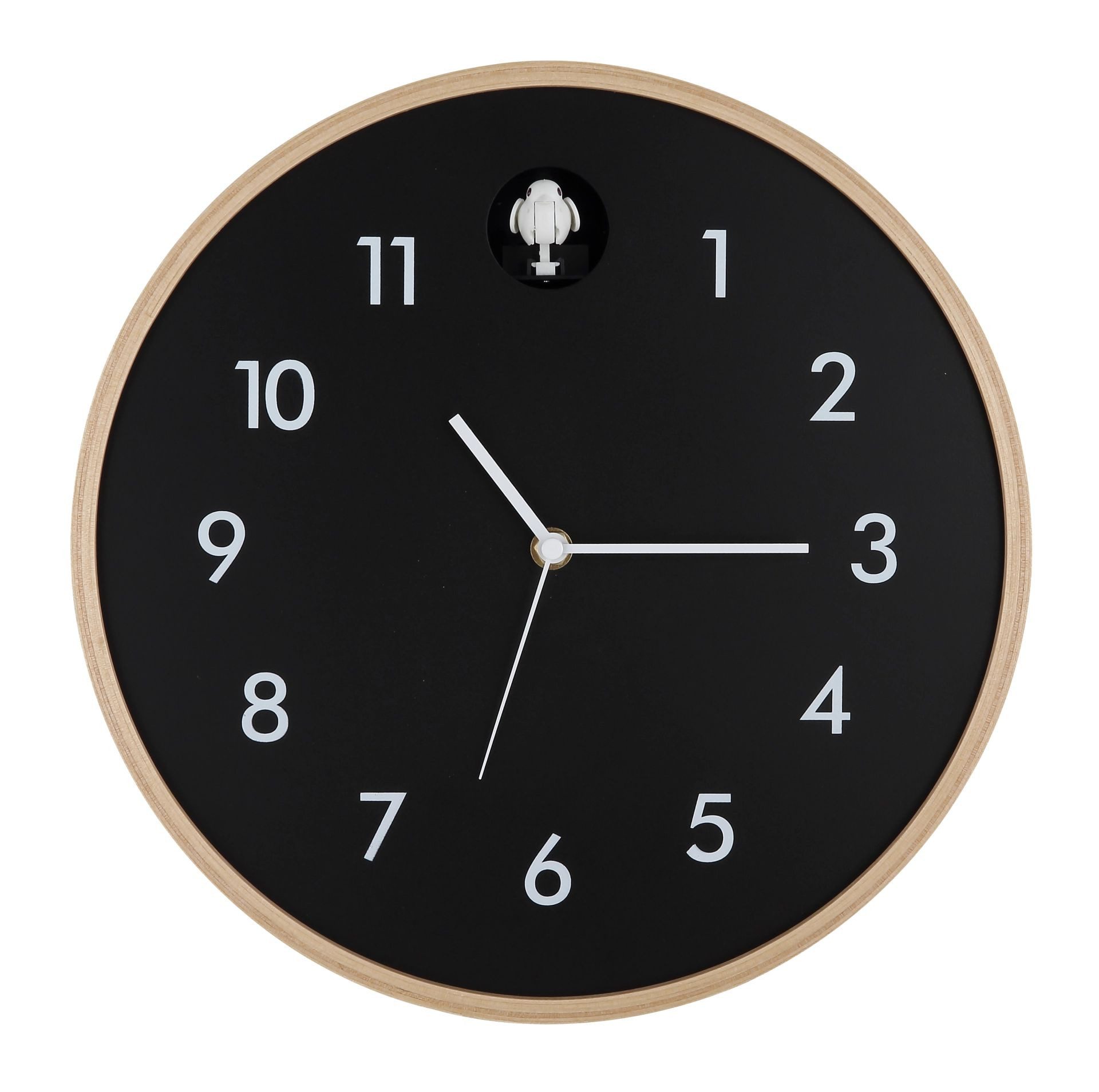 GLOBO LIGHTING Dekolicht CLOCKY, ohne Leuchtmittel, Uhr, Holz, Zeiger und Ziffern, Kuckucksfunktion