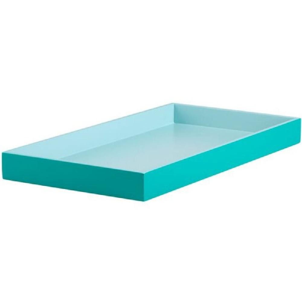 Giftcompany Tablett Tablett Spa Rechteckig Shiny Blau Hellblau (40x21cm)