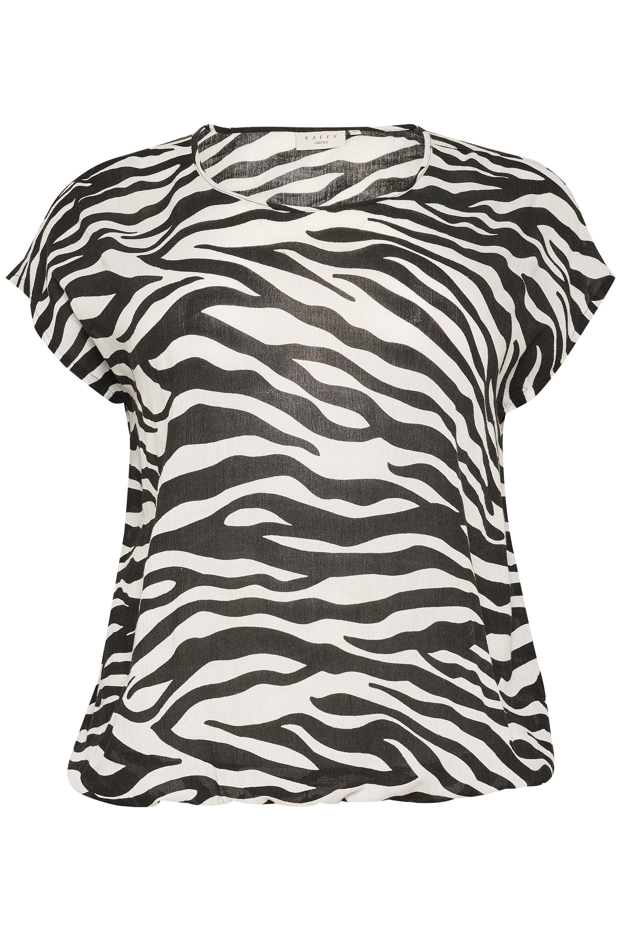 KAFFE Curve Kurzarmbluse Kurzarm-Bluse KCami Große günstig online kaufen