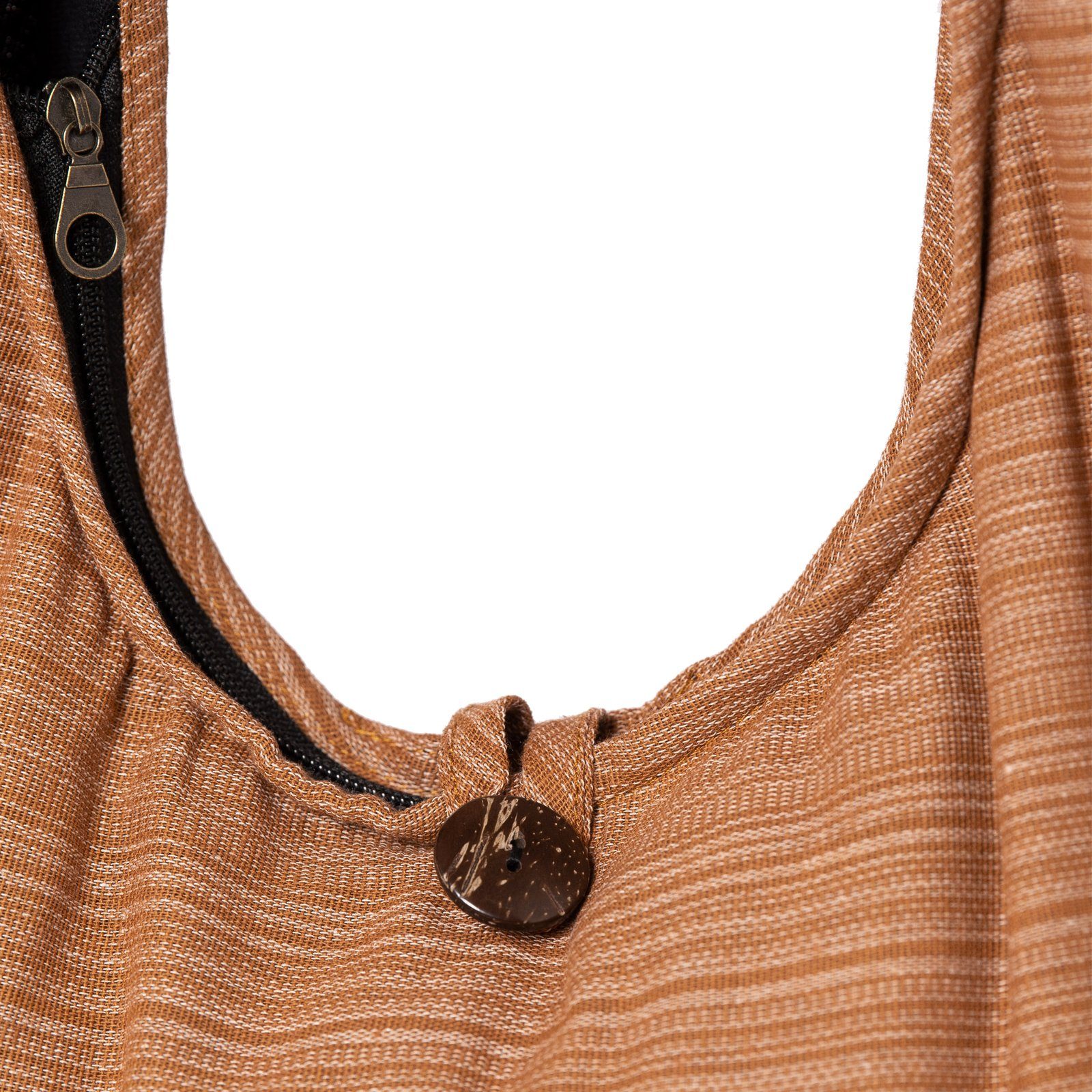 Handtasche In Schultertasche, Schulterbeutel oder Beuteltasche Yogatasche Lini als 100% Größen hellbraun auch aus nutzbar 2 Strandtasche Wickeltasche Baumwolle PANASIAM