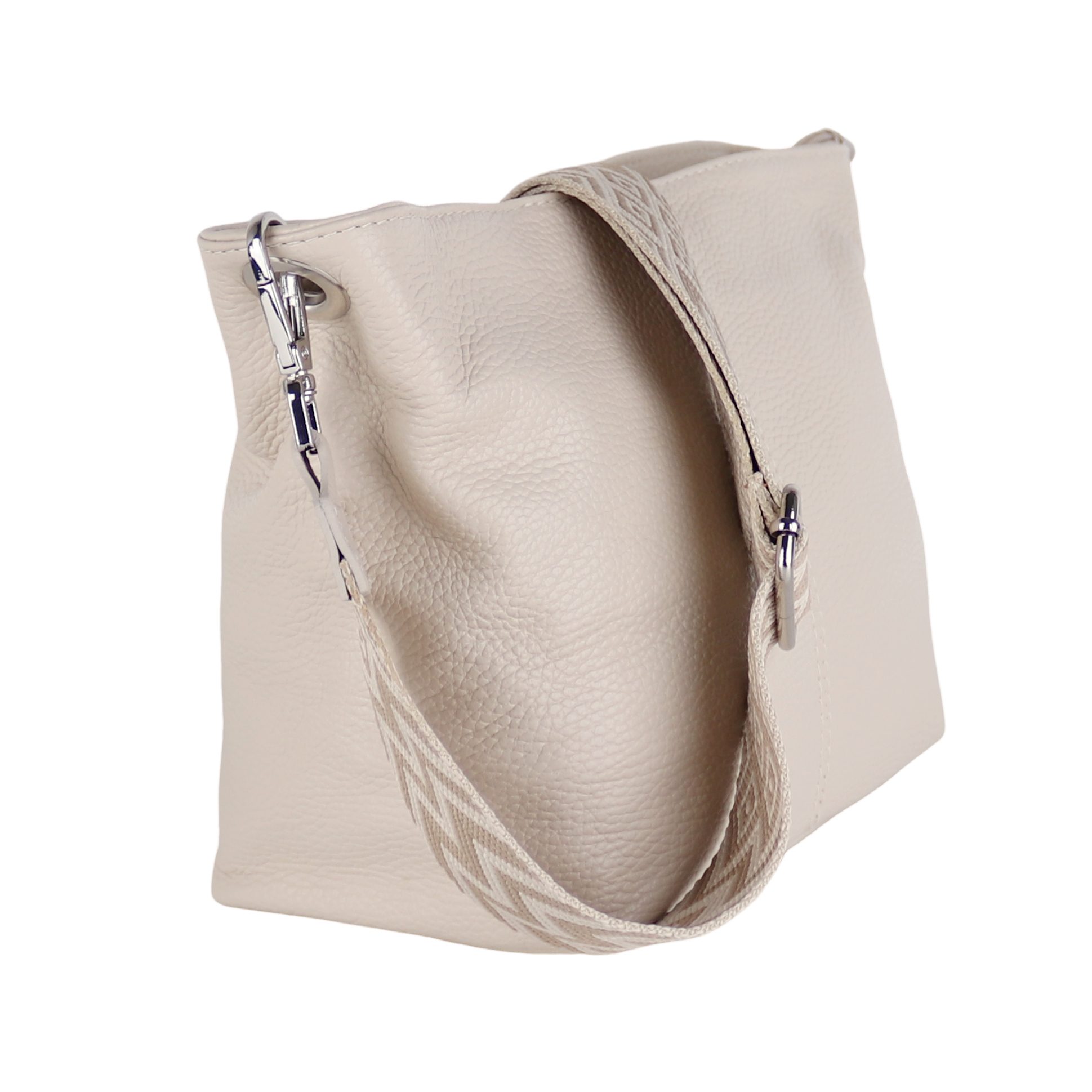 MIRROSI Umhängetasche Damen Crossbody Bag, Echtleder Made In Italy (Schultertasche für jeden Anlass (1 Tasche & 2 Gurte), BOHO Style), 30x20x13cm, gemusterten&  – Bild 2 von 5