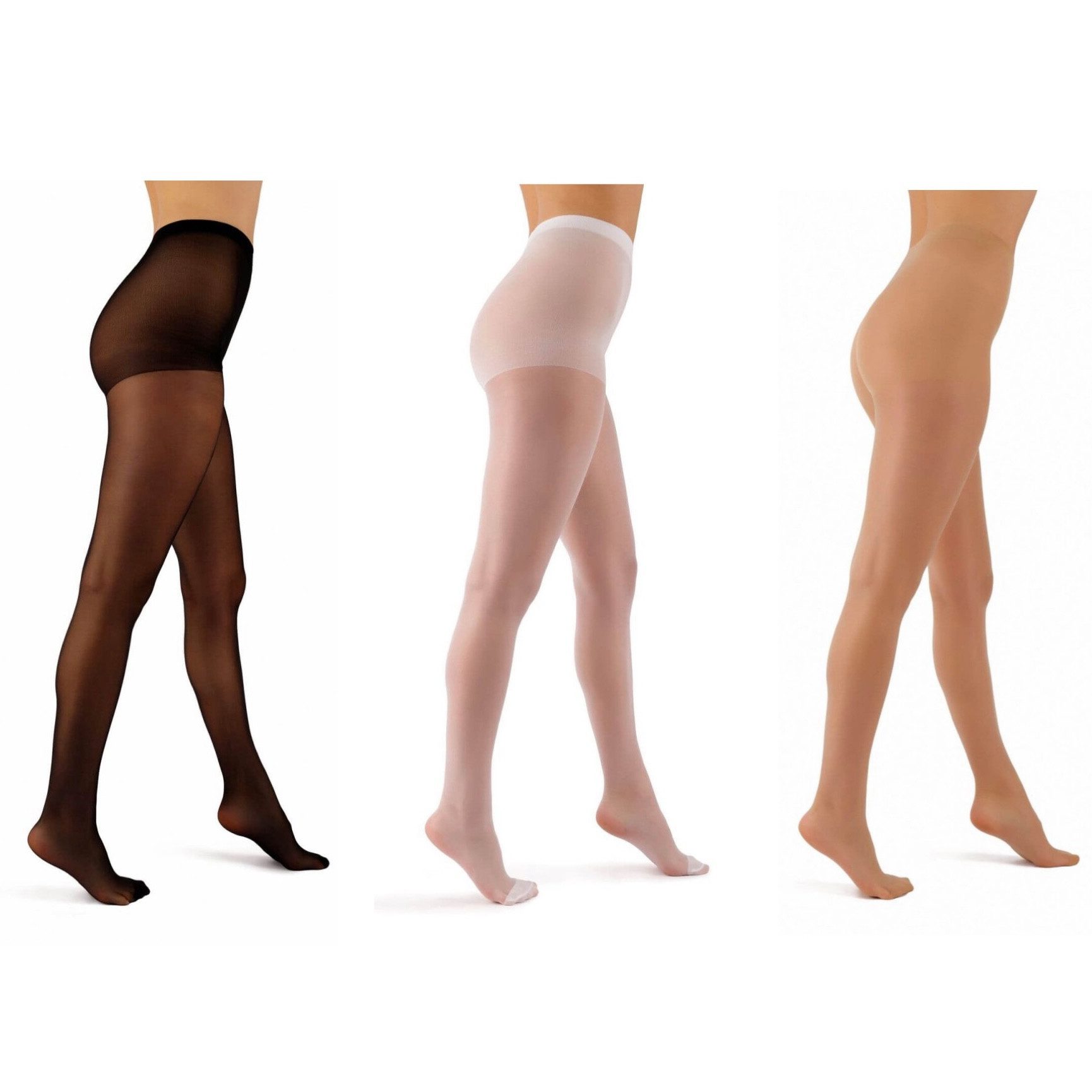 Aurellie Strumpfhose 20 DEN - 3er Pack in Schwarz / Weiß / Beige günstig online kaufen