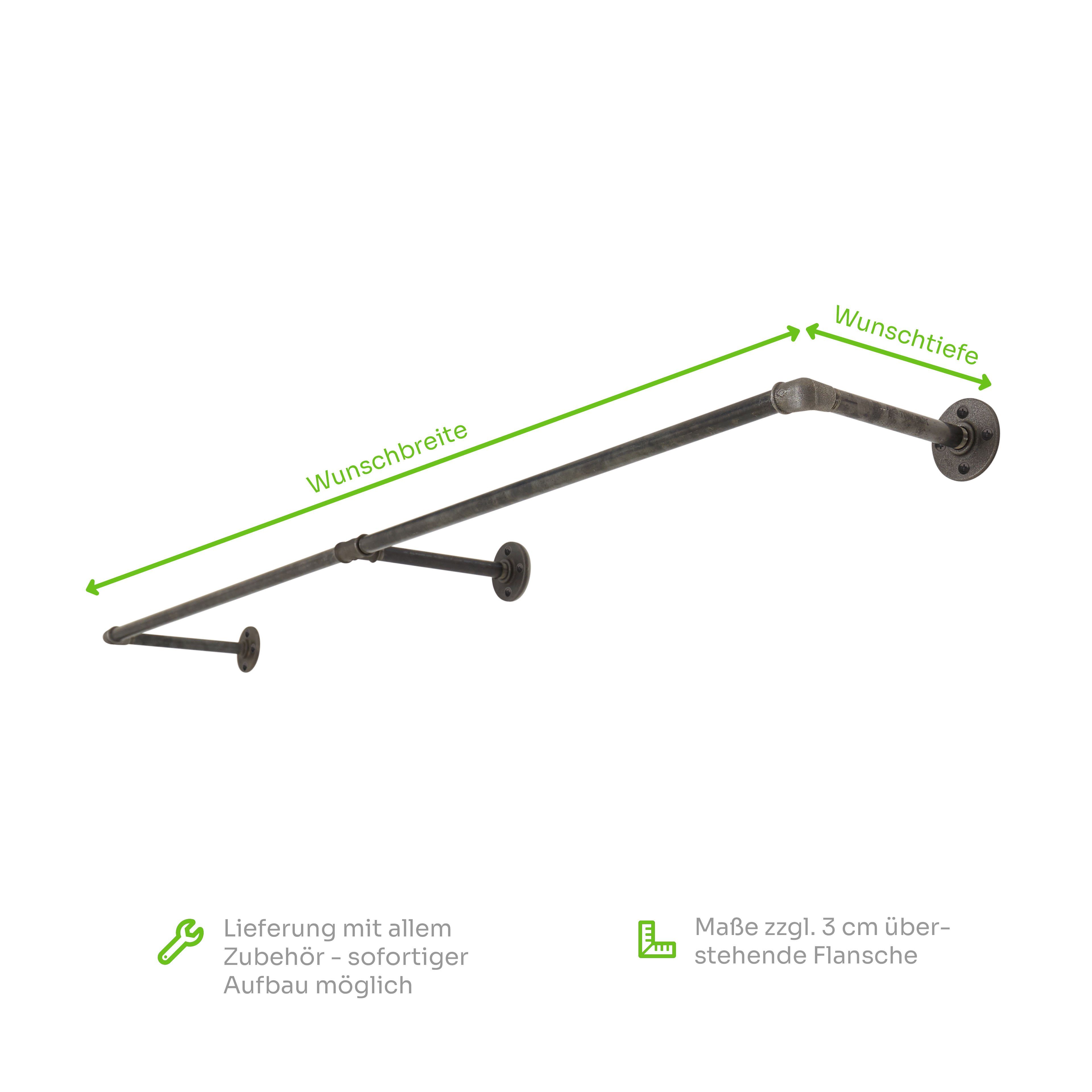 various - Industrial Design Möbel Kleiderstange Industrial Design Kleiderstange SOLID LINE DUO, schwarz, div. Größen, Div. Größen