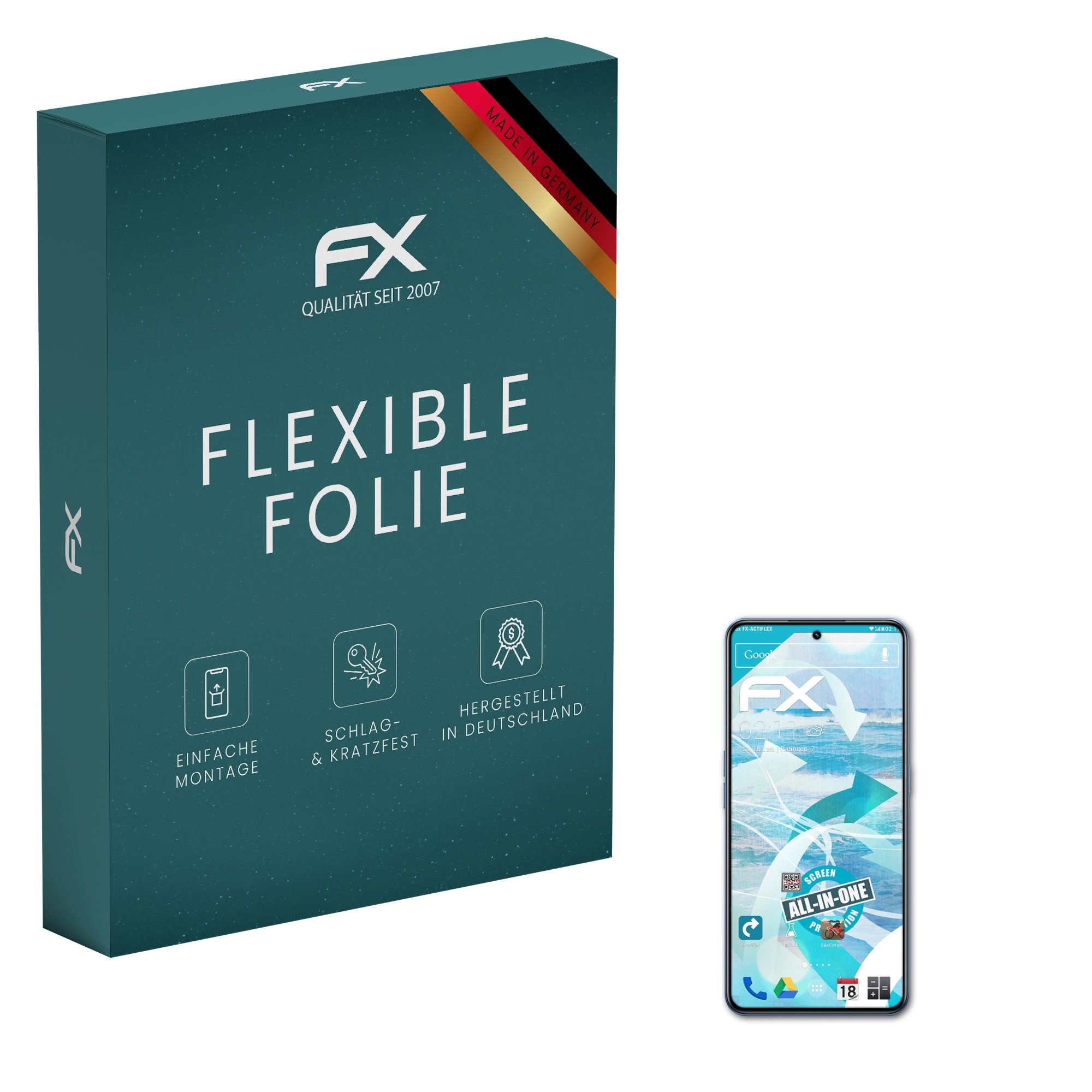 atFoliX Schutzfolie Displayschutzfolie für Realme GT Neo 5 SE, (3 Folien), Ultraklar und flexibel