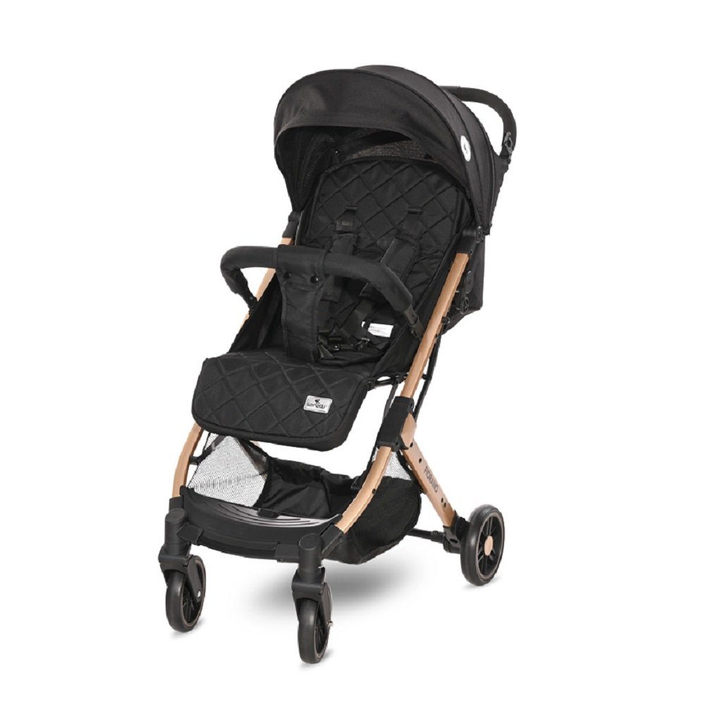 abnehmbar, Fiorano, Kinderwagen Kinder-Buggy Lorelli schwarz Bremse Frontbügel Ablagekorb,