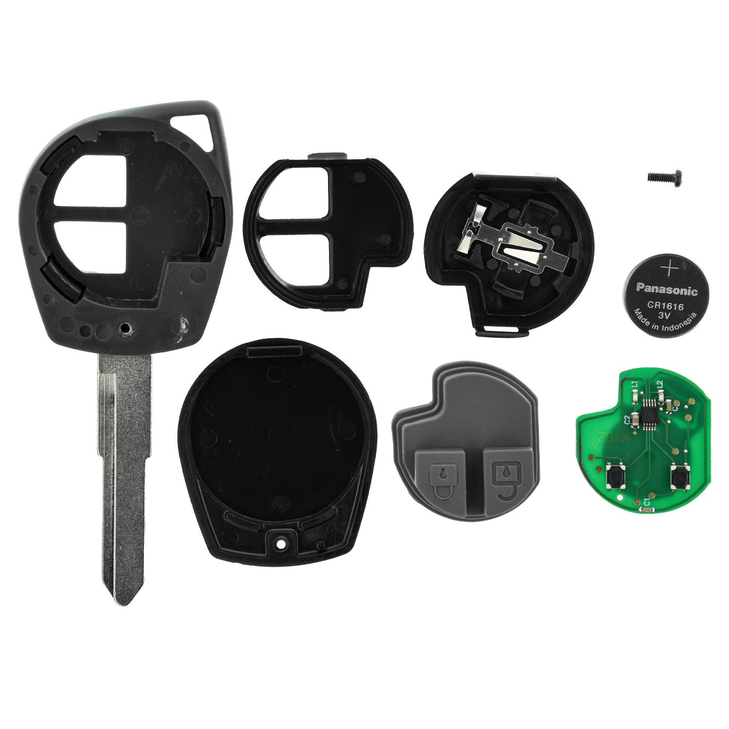 mt-key Schlüsseltasche 2 Tasten Auto Fernbedienung Funk Schlüssel 434MHZ (S günstig online kaufen