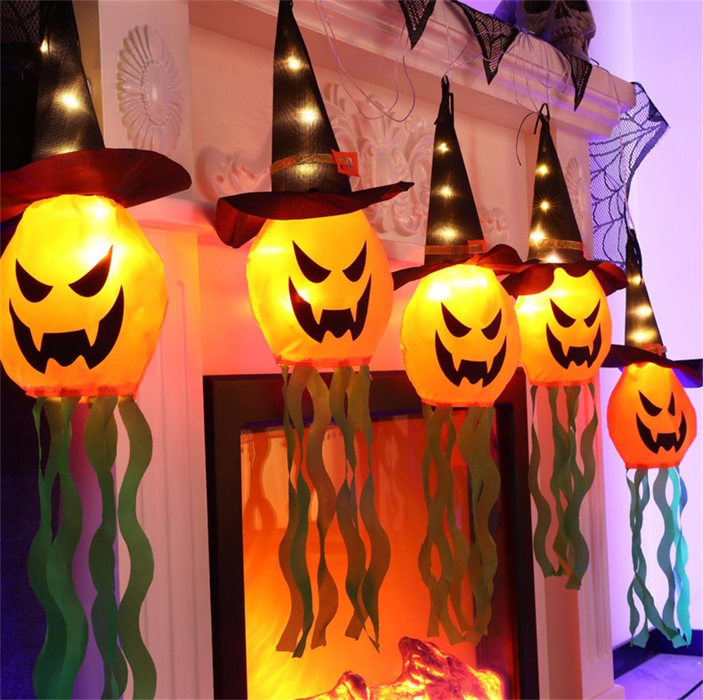 Lichterkette 3m Halloween Halloween LED, Hexenhut Lichterkette Oneid Lichterkette Kürbis