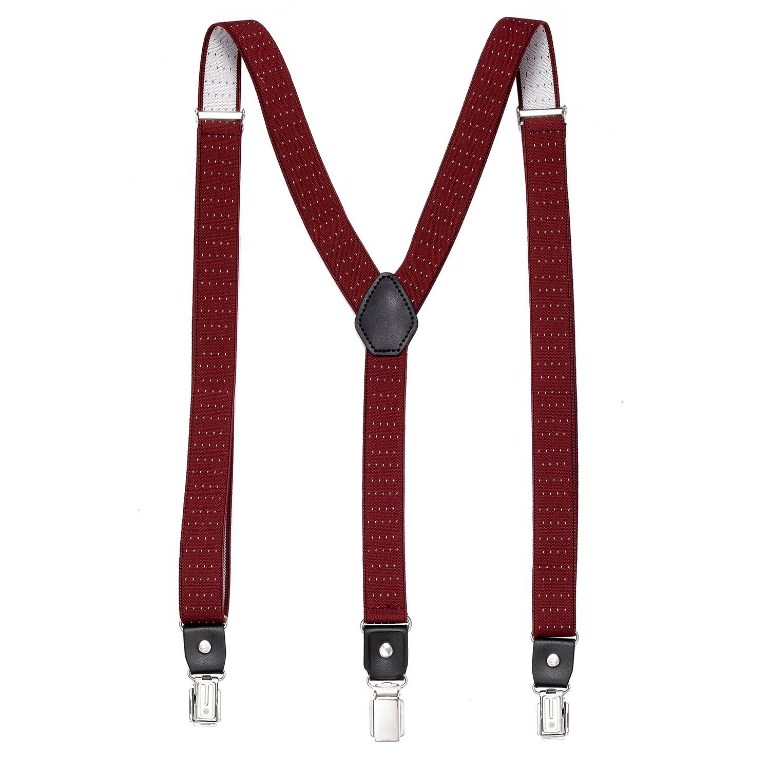 DonDon Hosenträger DonDon® Herren Hosenträger schmal 2,5 cm 3 Clips in Y-Form elastisch (1-St) Y-Form, verstellbar mit Clipverschluß, elastisch, schmal 2.5 cm