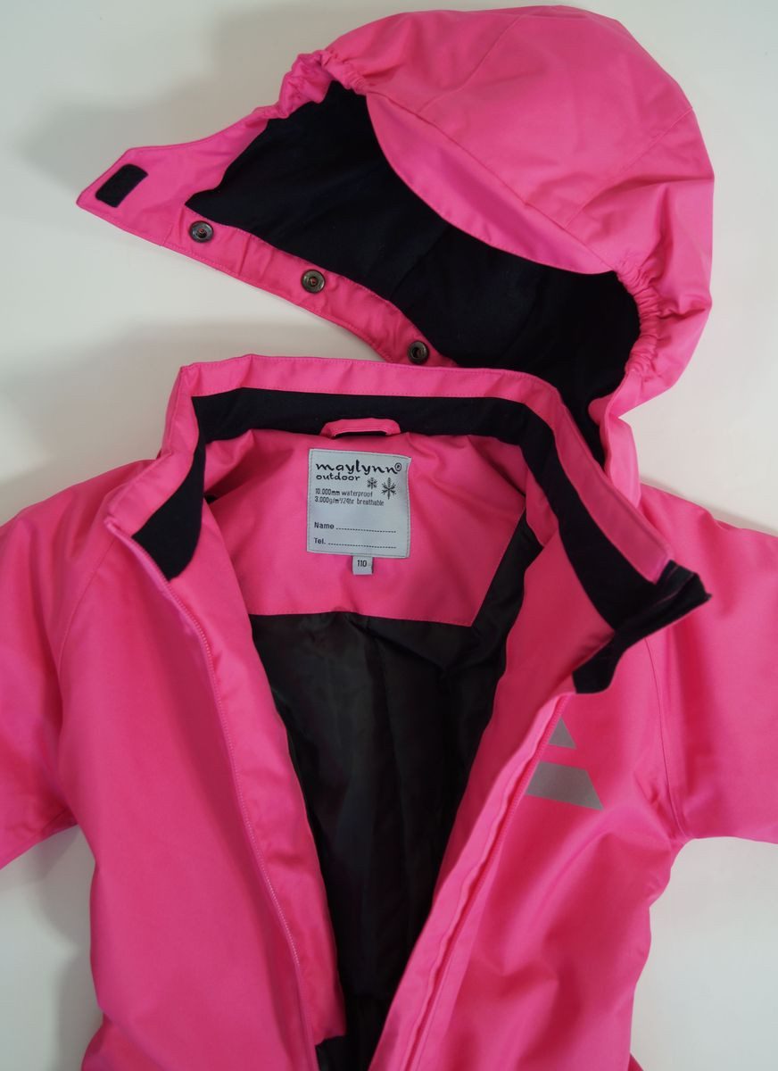 Maylynn Schneeoverall Schneeanzug rosa/pink Mädchen atmungsaktiv wasserdicht 10.000 mm – Bild 4 von 5