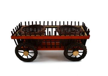 MyBer® Blumenständer Blumenwagen Blumentopf Blumenkasten Gartendeko Pflanzentopf