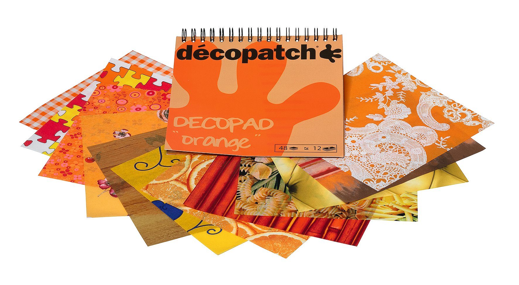 décopatch Motivpapier, Blatt Orange, 48