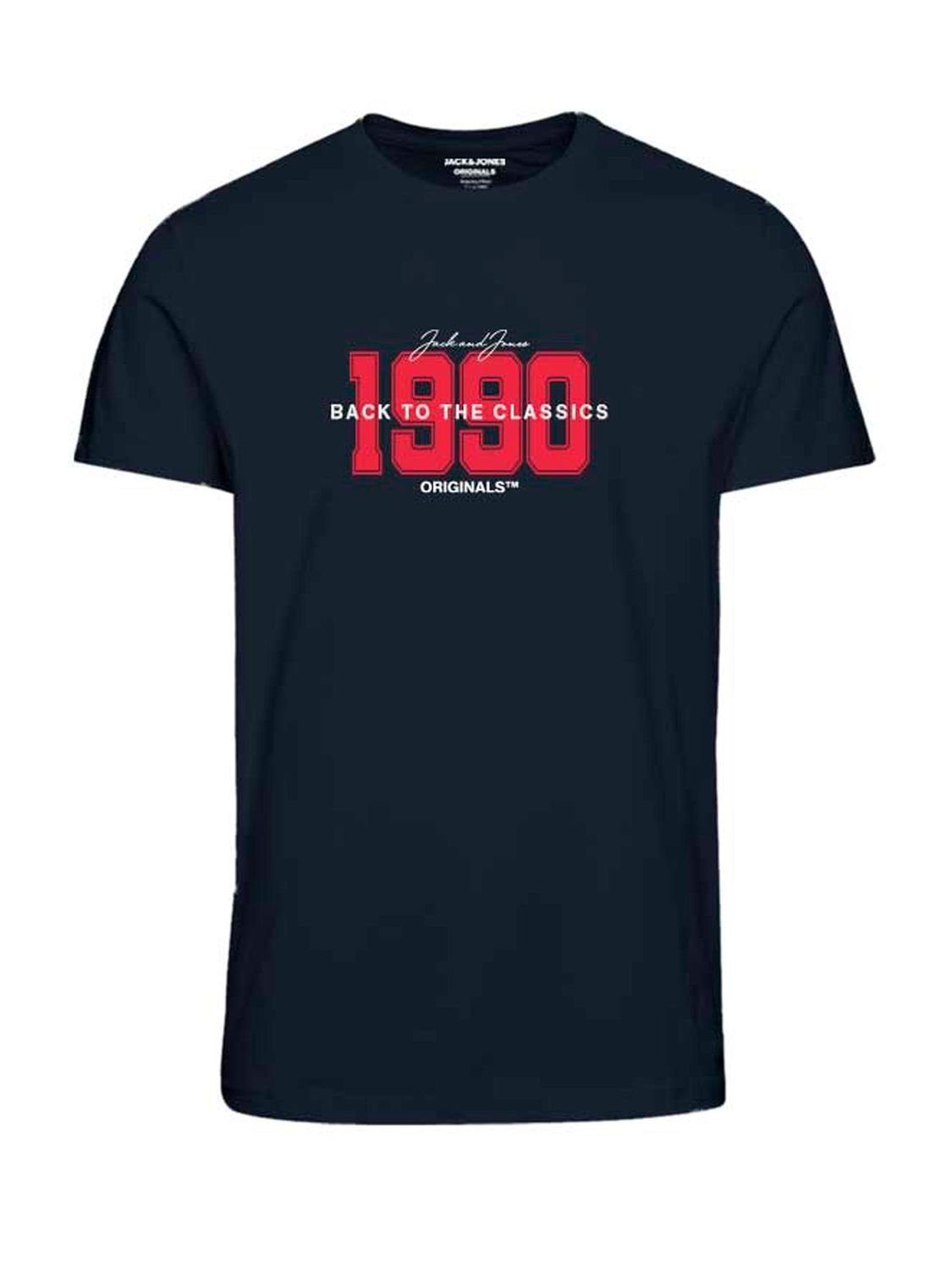 Jack & Jones T-Shirt JORBOOSTER (1-tlg) aus Baumwolle Navy Blazer 12232996
