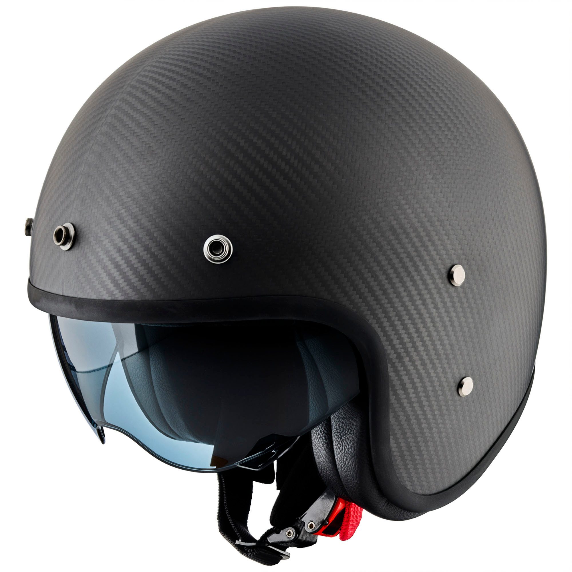 PEROZ Motorradhelm Filus Carbon Jethelm, Vorbereitet Für Kommunikationssystem,herausnehmbares Innenfutter