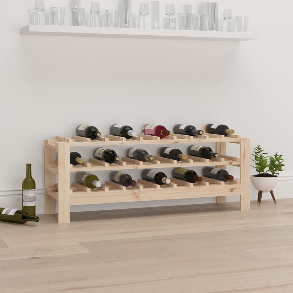 vidaXL Weinregal Weinregal 109,5x30x42 cm Massivholz Kiefer, 1-tlg.