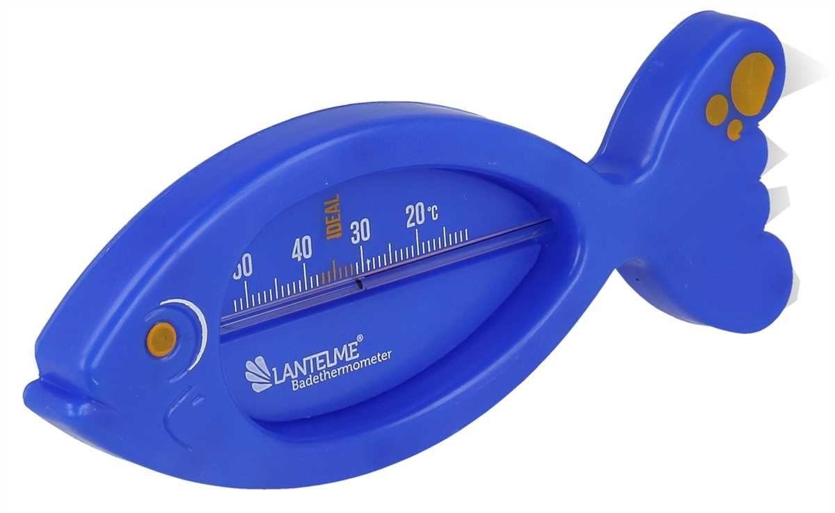 Lantelme Badethermometer Fisch Badewannen Thermometer für Baby Kinder Badewasser Temperatur, Spar-Set 1-tlg., Stückzahl und Farbe wählbar, Bade Wasserthermometer Analog, Schwimmend, Idealtemperatur Anzeige
