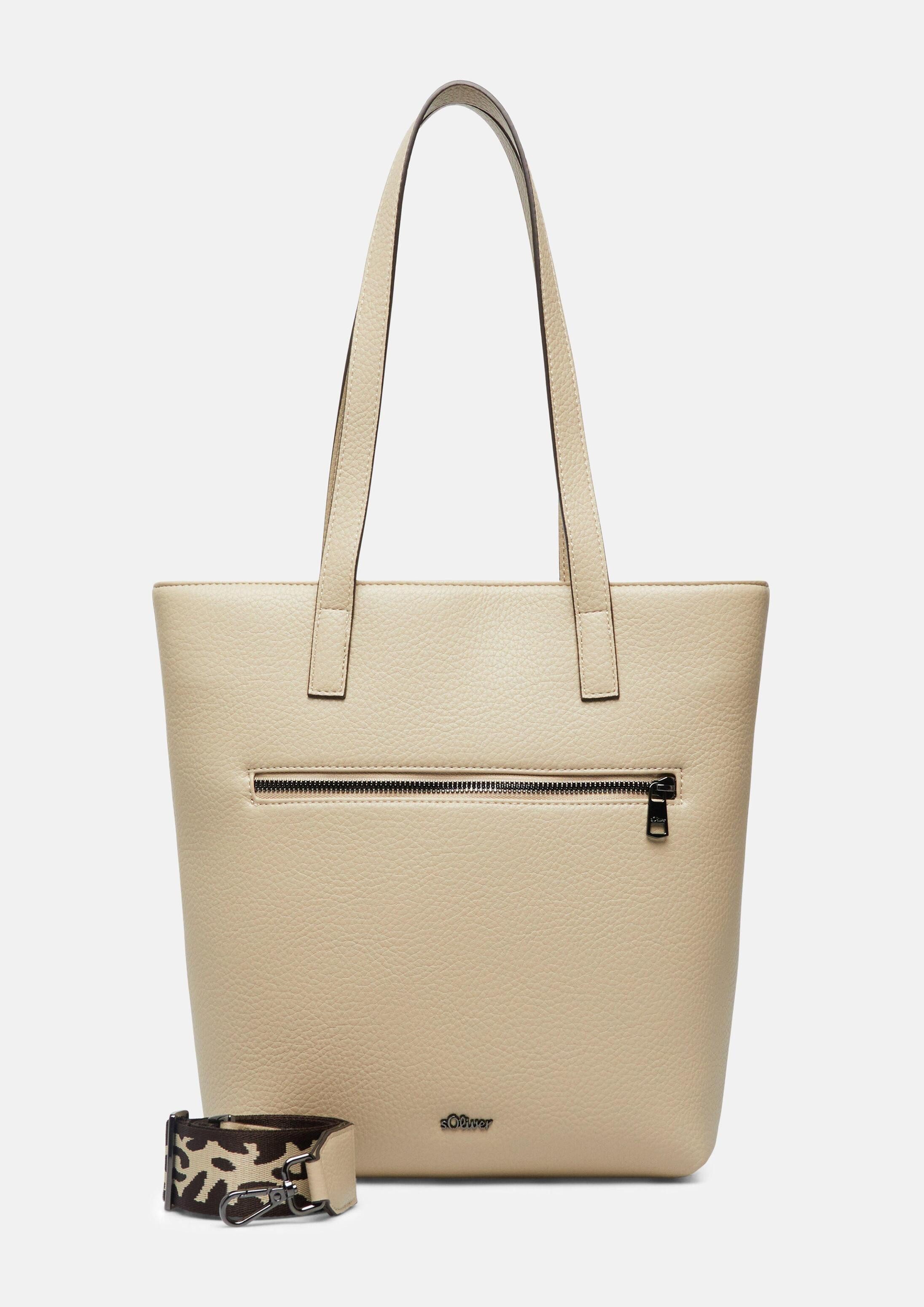s.Oliver Schultertasche Tasche, Tasche mit abnehmbarem Schultergurt und Logo-Platte
