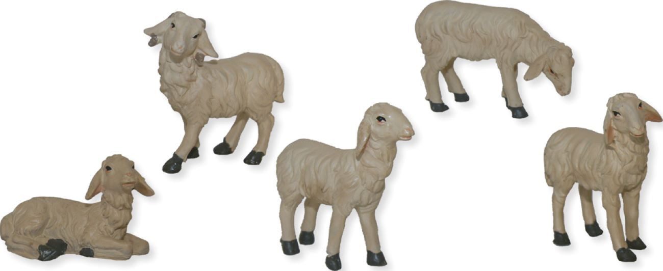 FADEDA Tierfigur 5x FADEDA Schafe, Höhe in cm: 5